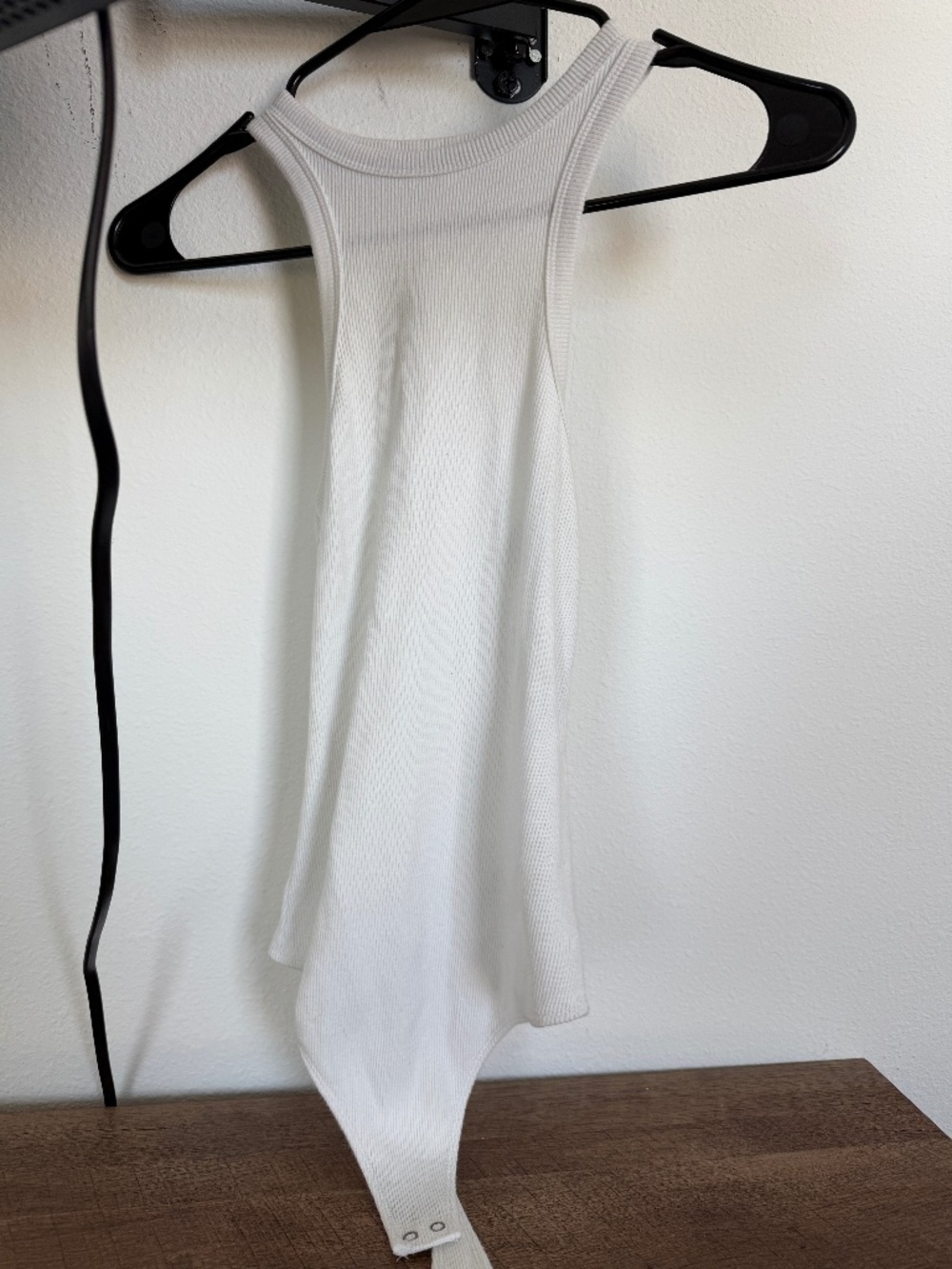 white Abercrombie high-neck bodysuit